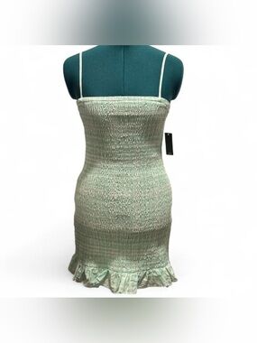 wild fable Light Mint Smocked Spaghetti-Strap Mini Dress